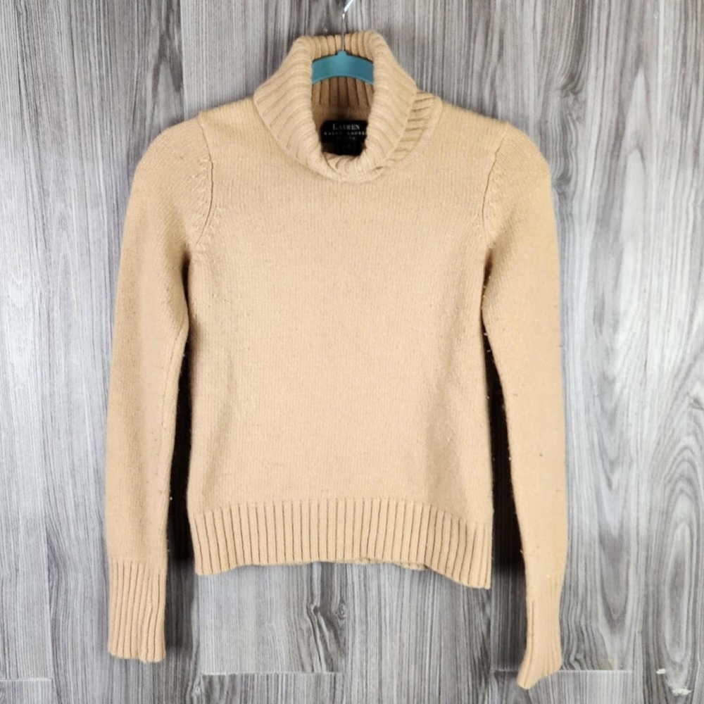 Vintage Ralph Lauren Angora Cashmere Soft Turtleneck Sweater Size P/P